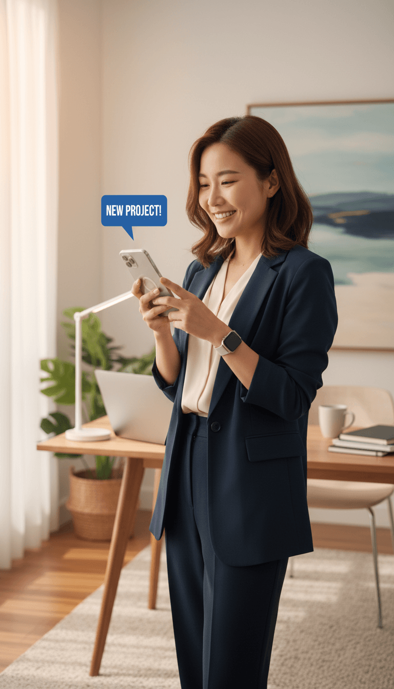 Customer reviewing mobile plan details on smartphone